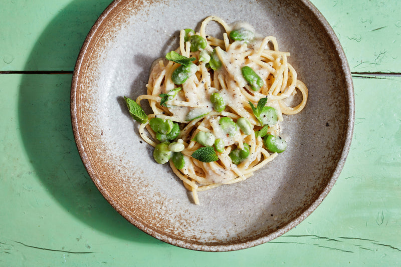 Cacio e Pepe con Fava e Menta&nbsp;
