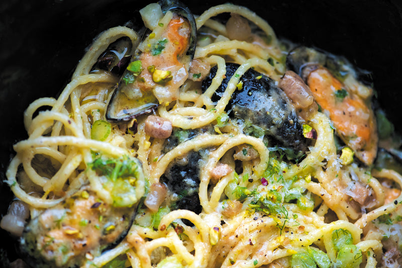 Mussels Carbonara